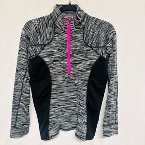 Avalanche quarter zip sweater women gray small thermal‎ layering long sleeve